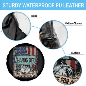 Funny Hands Off With Justice For All Spare Tire Cover Statue Of Liberty American Flag TS11 Print Your Wear