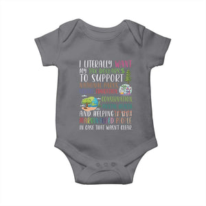 I Literally Want My Tax Dollars To Support National Parks Science Education Baby Onesie In Case That Wasn't Clear TS11 Charcoal Print Your Wear