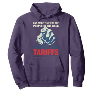 One More Time For The People In The Back We Pay The Tariffs Hoodie Pointing Hand TS11 Purple Print Your Wear