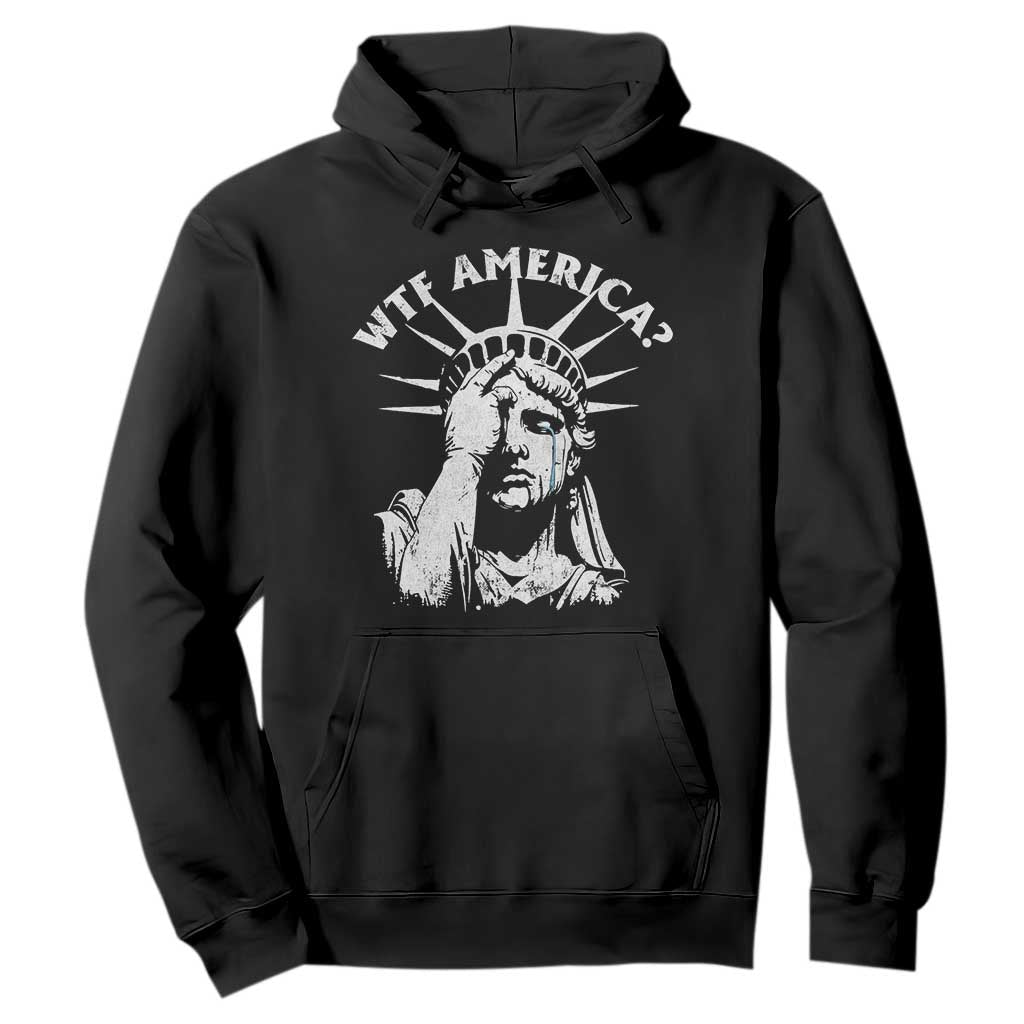 Funny Statue Of Liberty WTF America Hoodie TS11 Black Print Your Wear