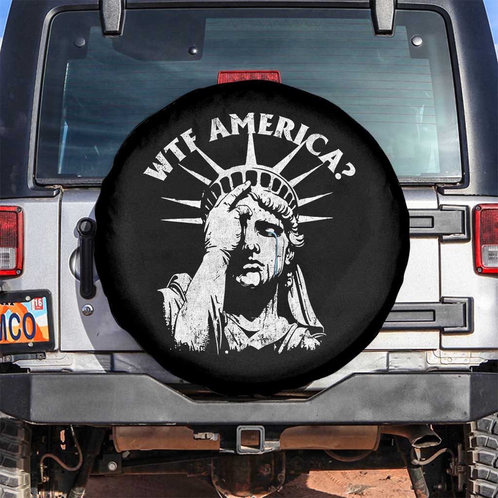 Funny Statue Of Liberty WTF America Spare Tire Cover TS11 No hole Black Print Your Wear