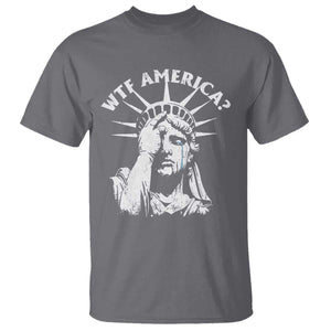 Funny Statue Of Liberty WTF America T Shirt TS11 Charcoal Print Your Wear