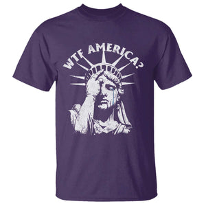 Funny Statue Of Liberty WTF America T Shirt TS11 Purple Print Your Wear