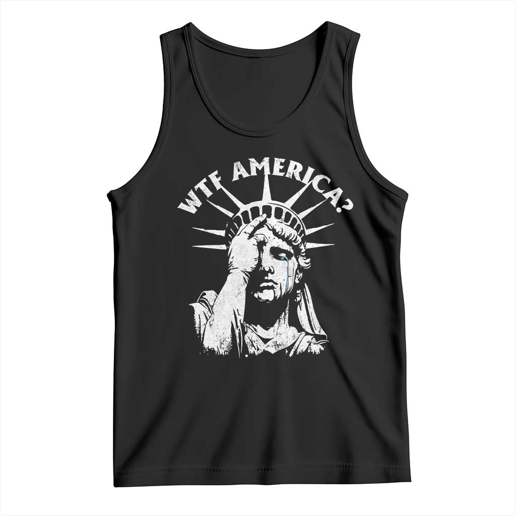 Funny Statue Of Liberty WTF America Tank Top TS11 Black Print Your Wear