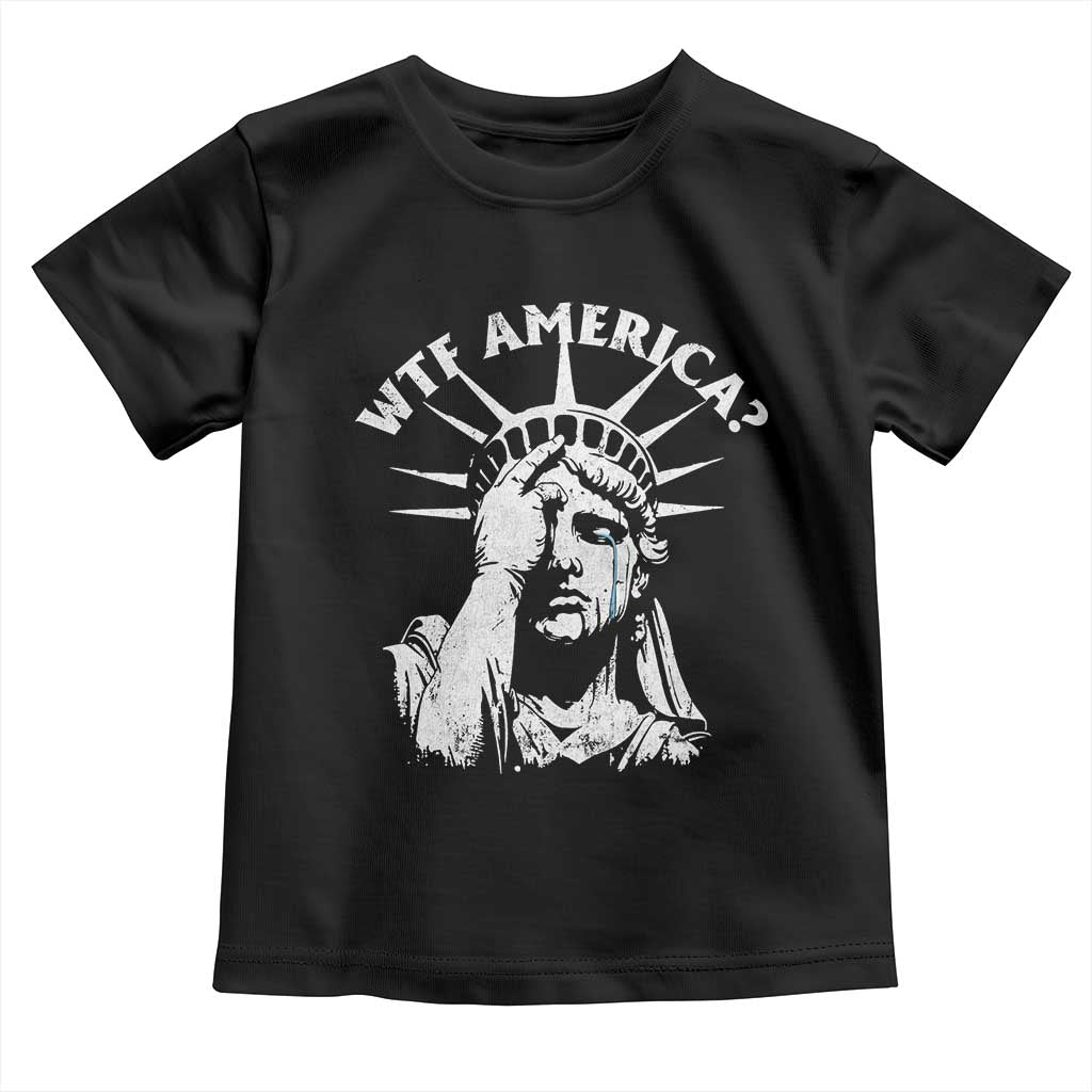 Funny Statue Of Liberty WTF America Toddler T Shirt TS11 Black Print Your Wear