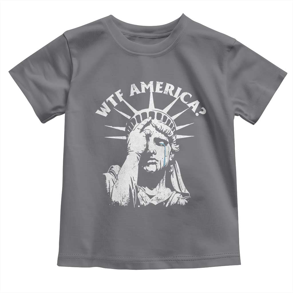 Funny Statue Of Liberty WTF America Toddler T Shirt TS11 Charcoal Print Your Wear
