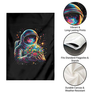 Astronaut Earth Flowers Spaceman Planet Galaxy Universe Garden Flag TS11 Print Your Wear