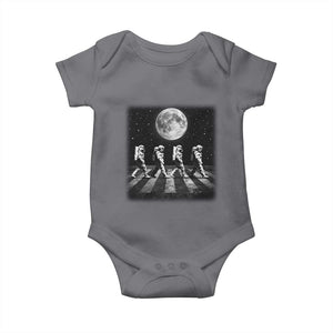 Astronauts Walking In Space Galaxy Moon Planet Baby Onesie TS11 Charcoal Print Your Wear