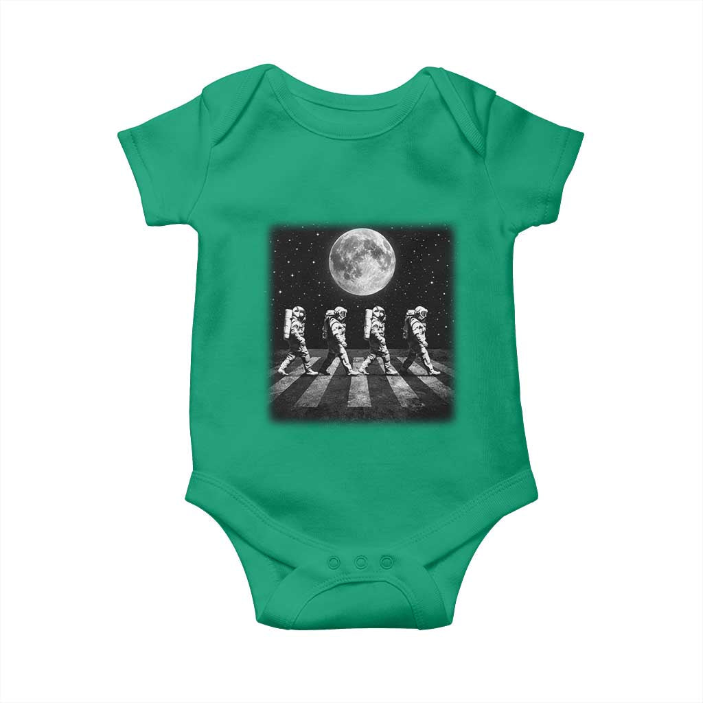 Astronauts Walking In Space Galaxy Moon Planet Baby Onesie TS11 Irish Green Print Your Wear