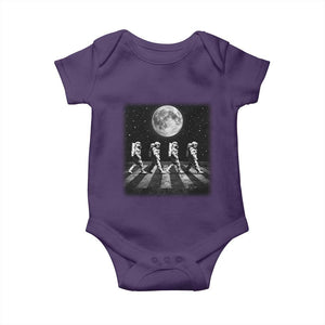 Astronauts Walking In Space Galaxy Moon Planet Baby Onesie TS11 Purple Print Your Wear