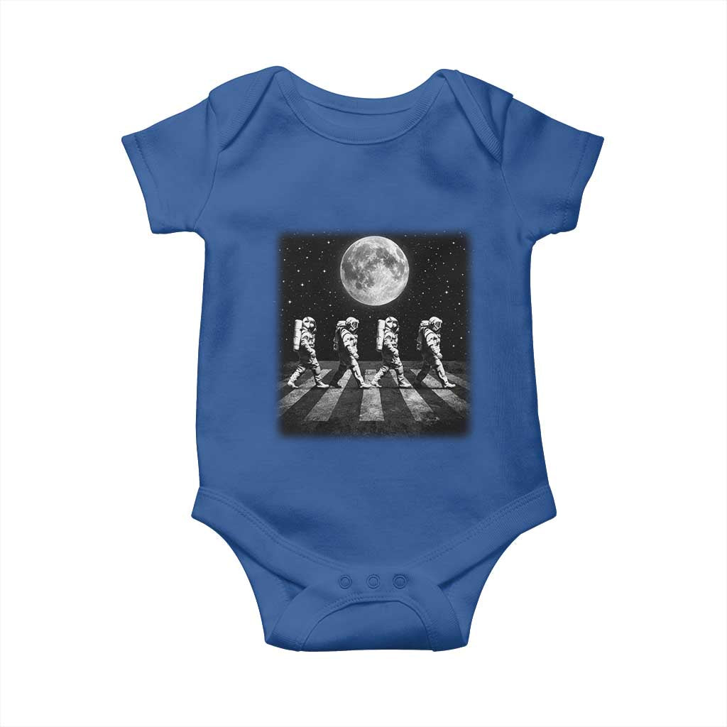 Astronauts Walking In Space Galaxy Moon Planet Baby Onesie TS11 Royal Blue Print Your Wear