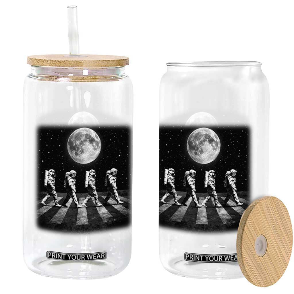 Astronauts Walking In Space Galaxy Moon Planet Glass Can TS11 Print Your Wear