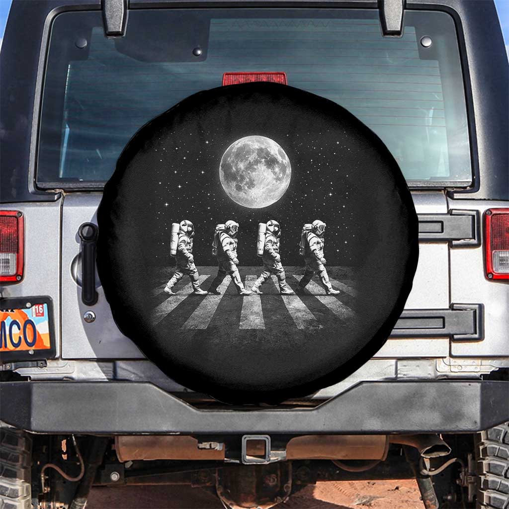 Astronauts Walking In Space Galaxy Moon Planet Spare Tire Cover TS11 No hole Black Print Your Wear