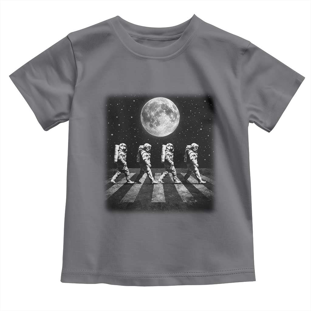 Astronauts Walking In Space Galaxy Moon Planet Toddler T Shirt TS11 Charcoal Print Your Wear
