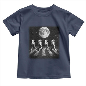 Astronauts Walking In Space Galaxy Moon Planet Toddler T Shirt TS11 Navy Print Your Wear