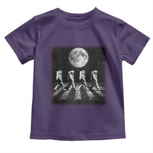 Astronauts Walking In Space Galaxy Moon Planet Toddler T Shirt TS11 Purple Print Your Wear