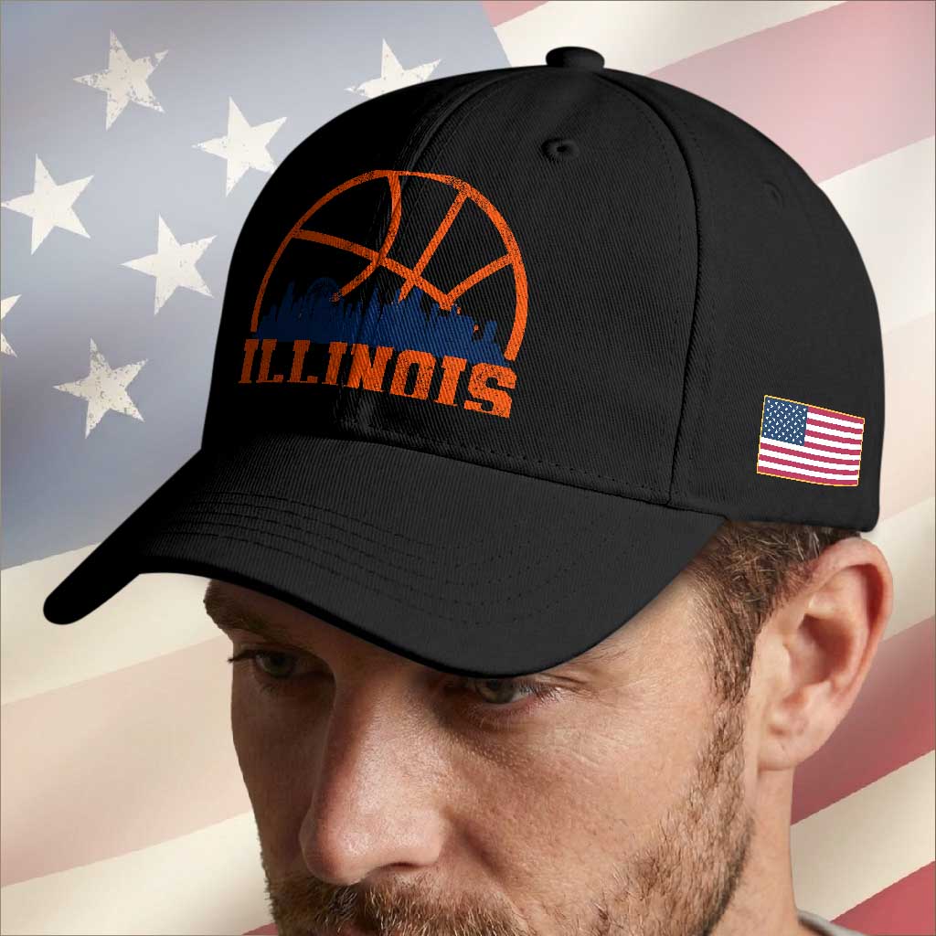 Illinois Fan Baseball Cap IL State Basketball Game Day TS11 Print Your Wear