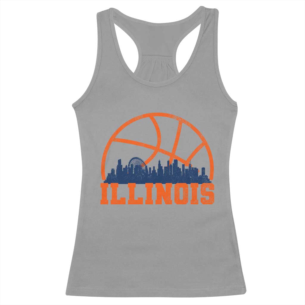 Illinois Fan Racerback Tank Top IL State Basketball Game Day TS11 Sport Gray Print Your Wear