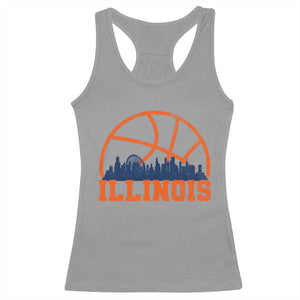Illinois Fan Racerback Tank Top IL State Basketball Game Day TS11 Sport Gray Print Your Wear