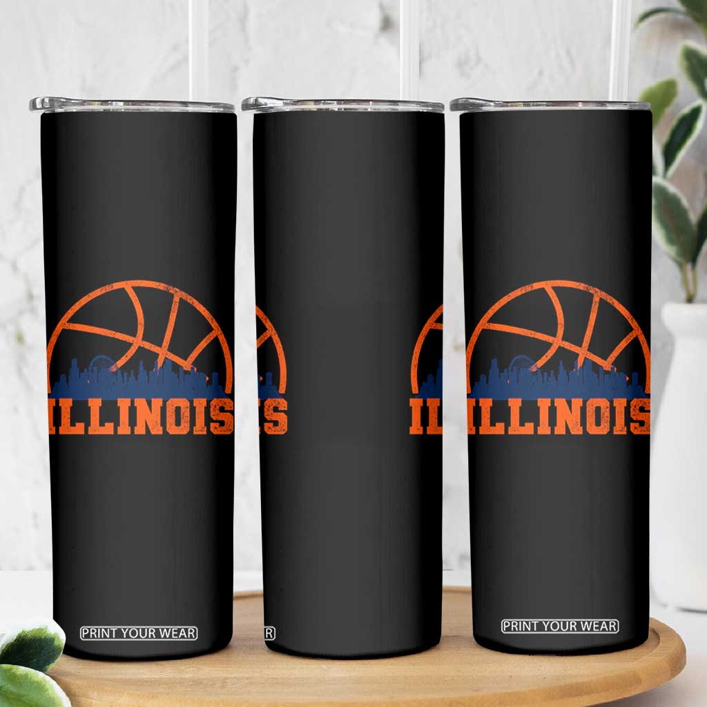 Illinois Fan Skinny Tumbler IL State Basketball Game Day TS11 Print Your Wear