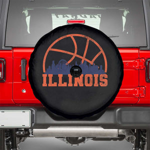 Illinois Fan Spare Tire Cover IL State Basketball Game Day TS11 Black Print Your Wear