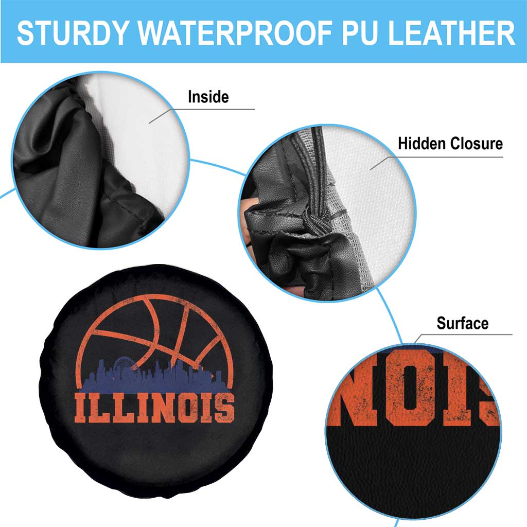 Illinois Fan Spare Tire Cover IL State Basketball Game Day TS11 Print Your Wear