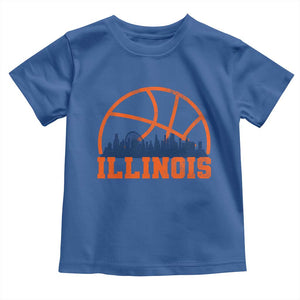 Illinois Fan Toddler T Shirt IL State Basketball Game Day TS11 Royal Blue Print Your Wear