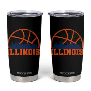 Illinois Fan Tumbler Cup IL State Basketball Game Day TS11 Black Print Your Wear