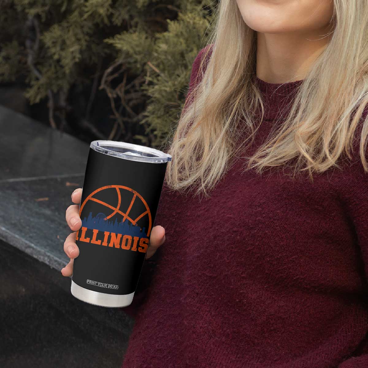 Illinois Fan Tumbler Cup IL State Basketball Game Day TS11 Print Your Wear