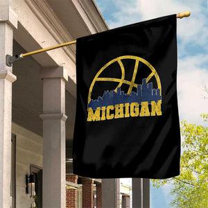 Michigan Fan Basketball Grooves Skyline MI State Garden Flag TS11 Print Your Wear