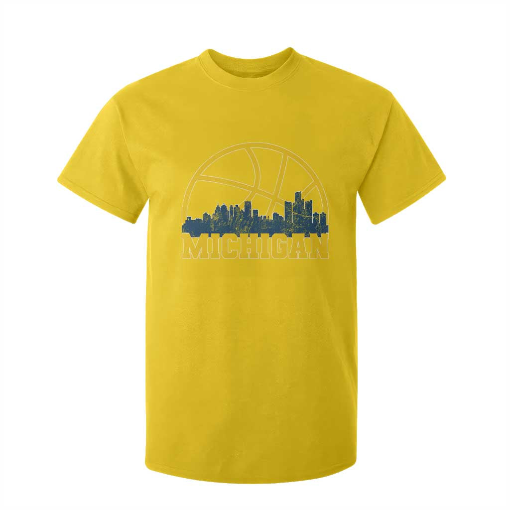 Michigan Fan Basketball Grooves Skyline MI State T Shirt For Kid TS11 Daisy Print Your Wear