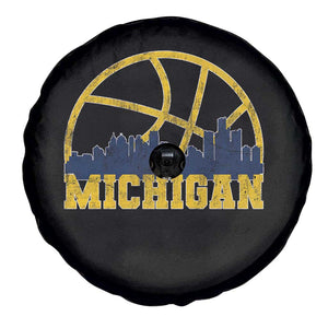 Michigan Fan Basketball Grooves Skyline MI State Spare Tire Cover TS11 Print Your Wear