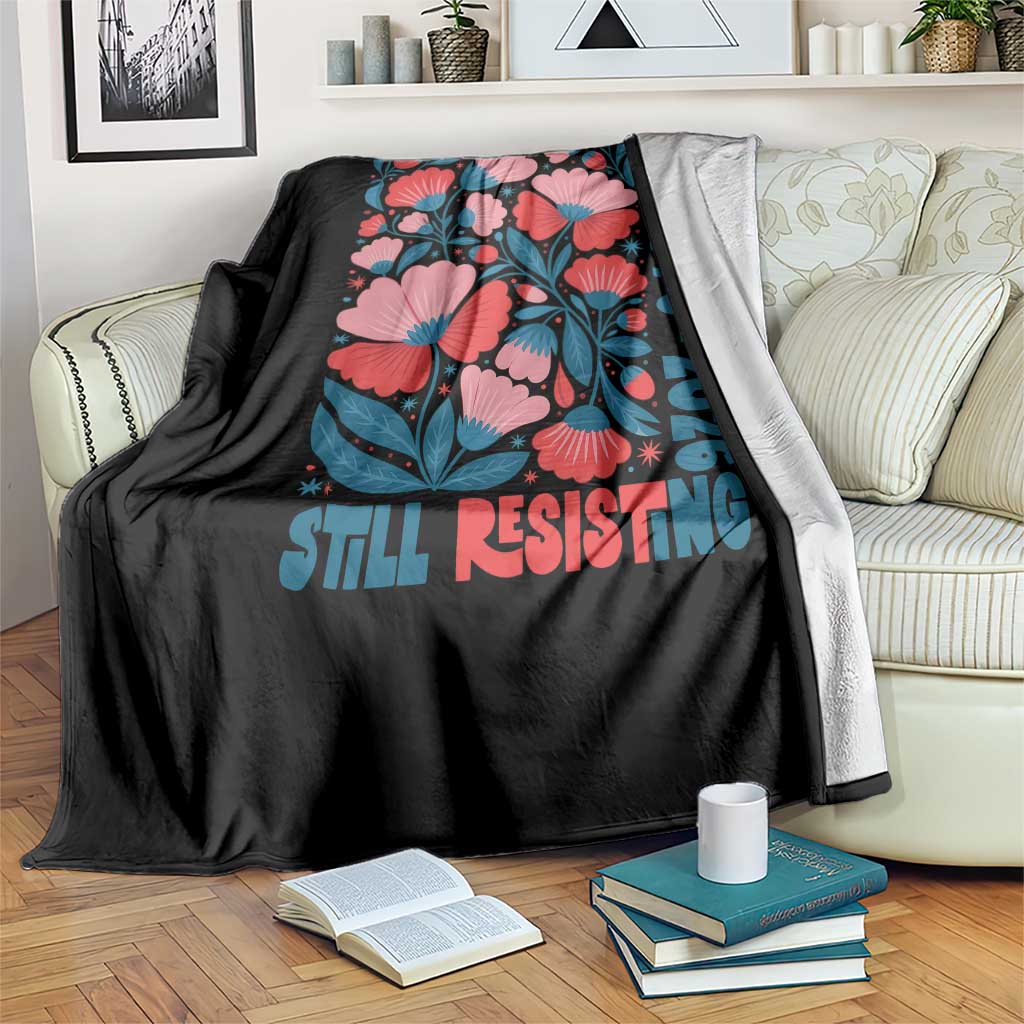 Floral 250th Still Resisting 4th of July 1776 2026 Throw Blanket