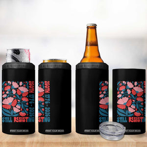 Floral 250th Still Resisting 4th of July 1776 2026 4 in 1 Can Cooler Tumbler