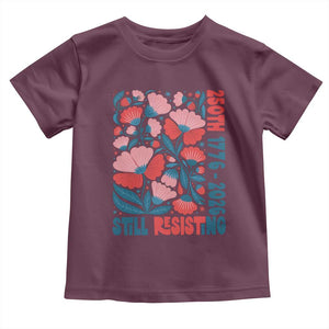 Floral 250th Still Resisting 4th of July 1776 2026 Toddler T Shirt