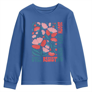 Floral 250th Still Resisting 4th of July 1776 2026 Youth Sweatshirt