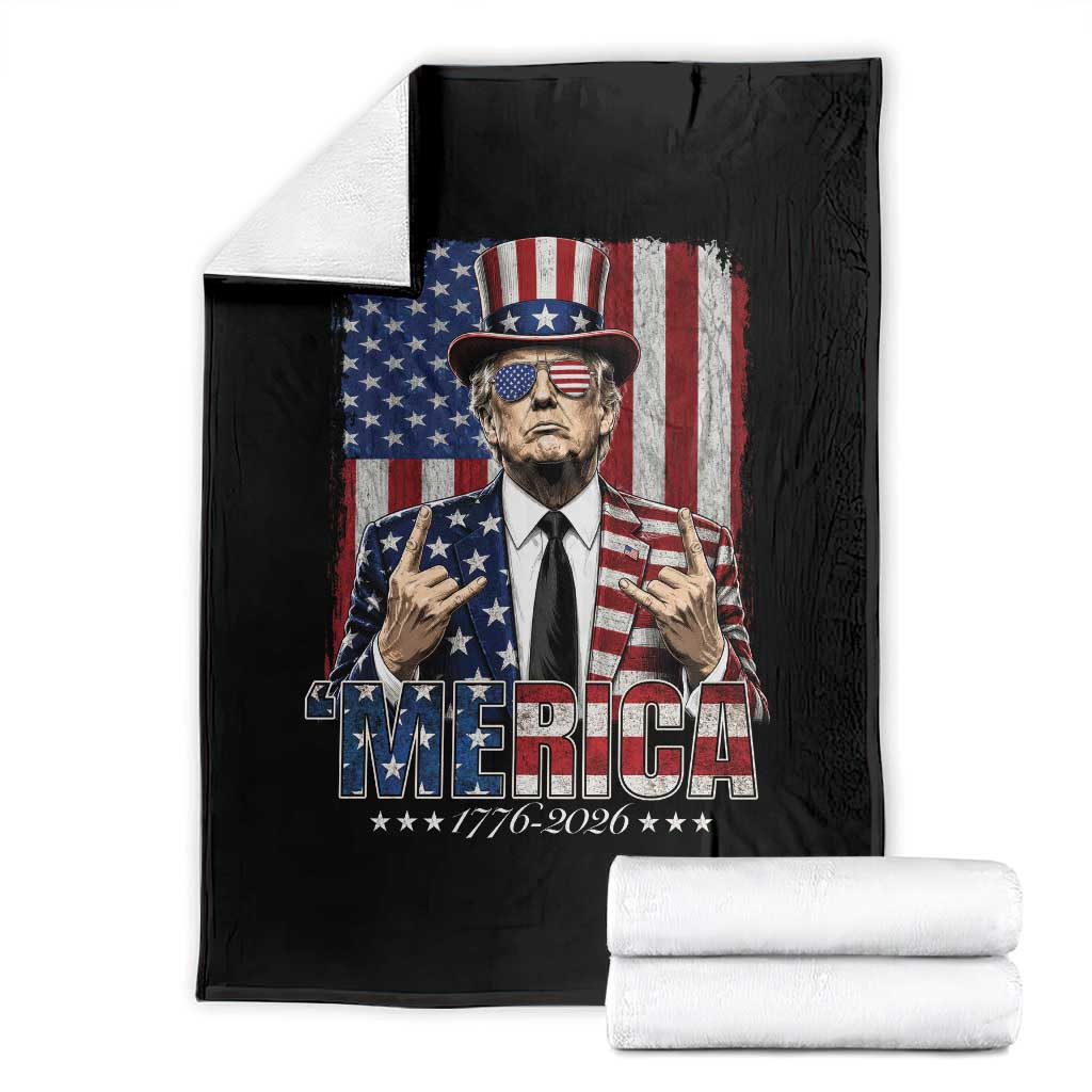 The Nations Leader US 250th Anniversary Throw Blanket Funny 4th of July 1776 2026