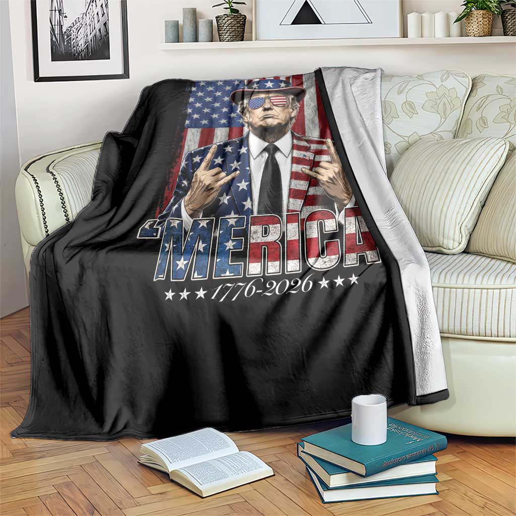 The Nations Leader US 250th Anniversary Throw Blanket Funny 4th of July 1776 2026