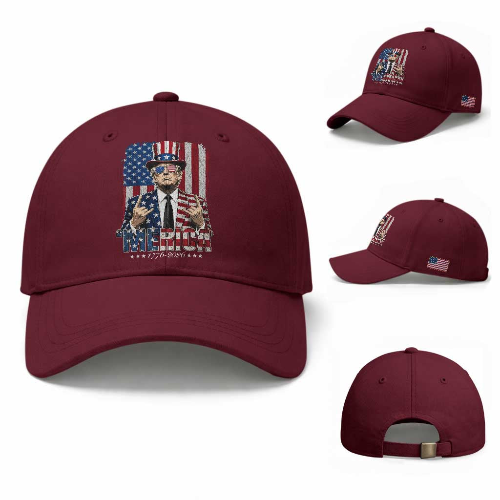 The Nations Leader US 250th Anniversary Baseball Cap Funny 4th of July 1776 2026