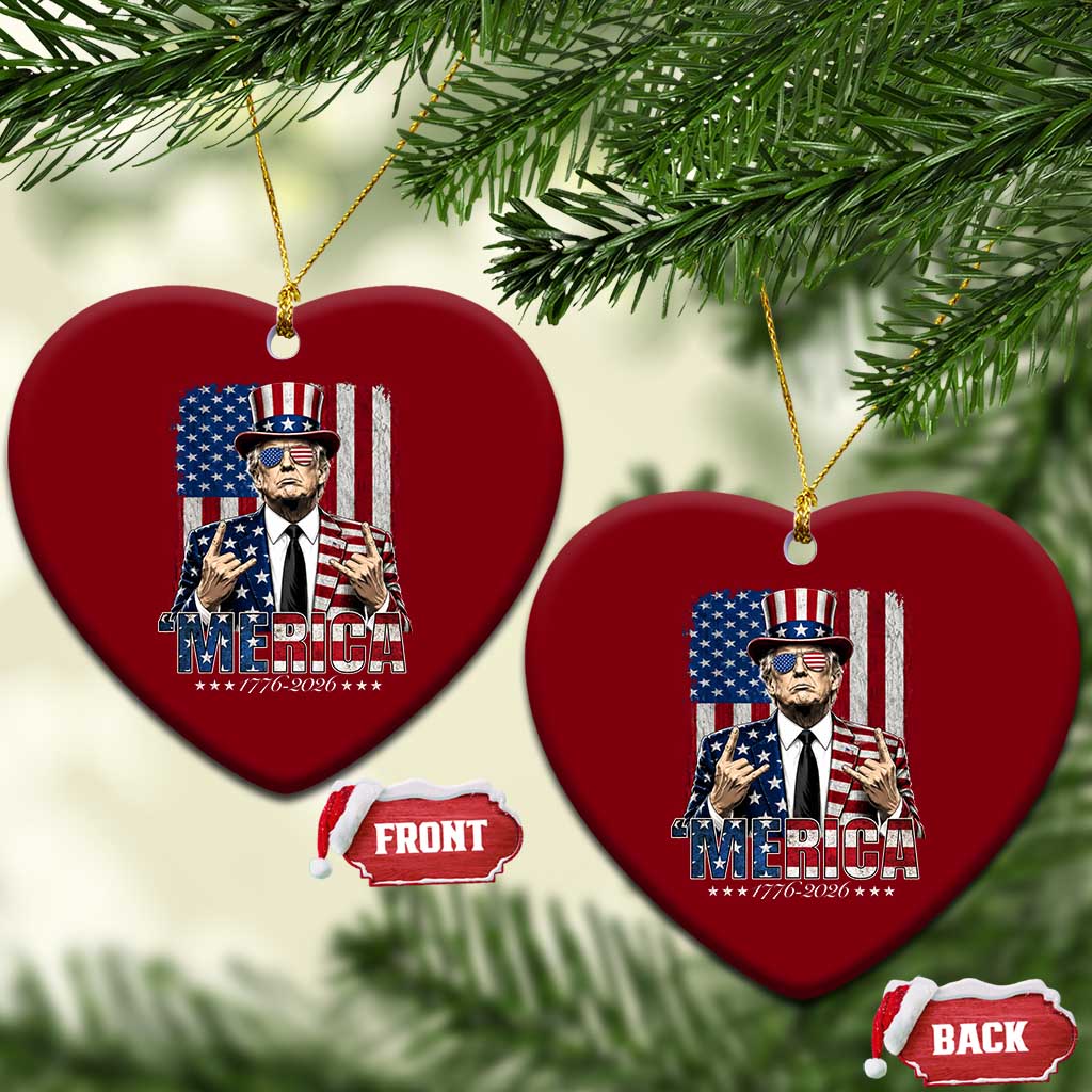 The Nations Leader US 250th Anniversary Ceramic Ornament Funny 4th of July 1776 2026