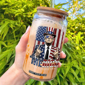 The Nations Leader US 250th Anniversary Glass Can Funny 4th of July 1776 2026
