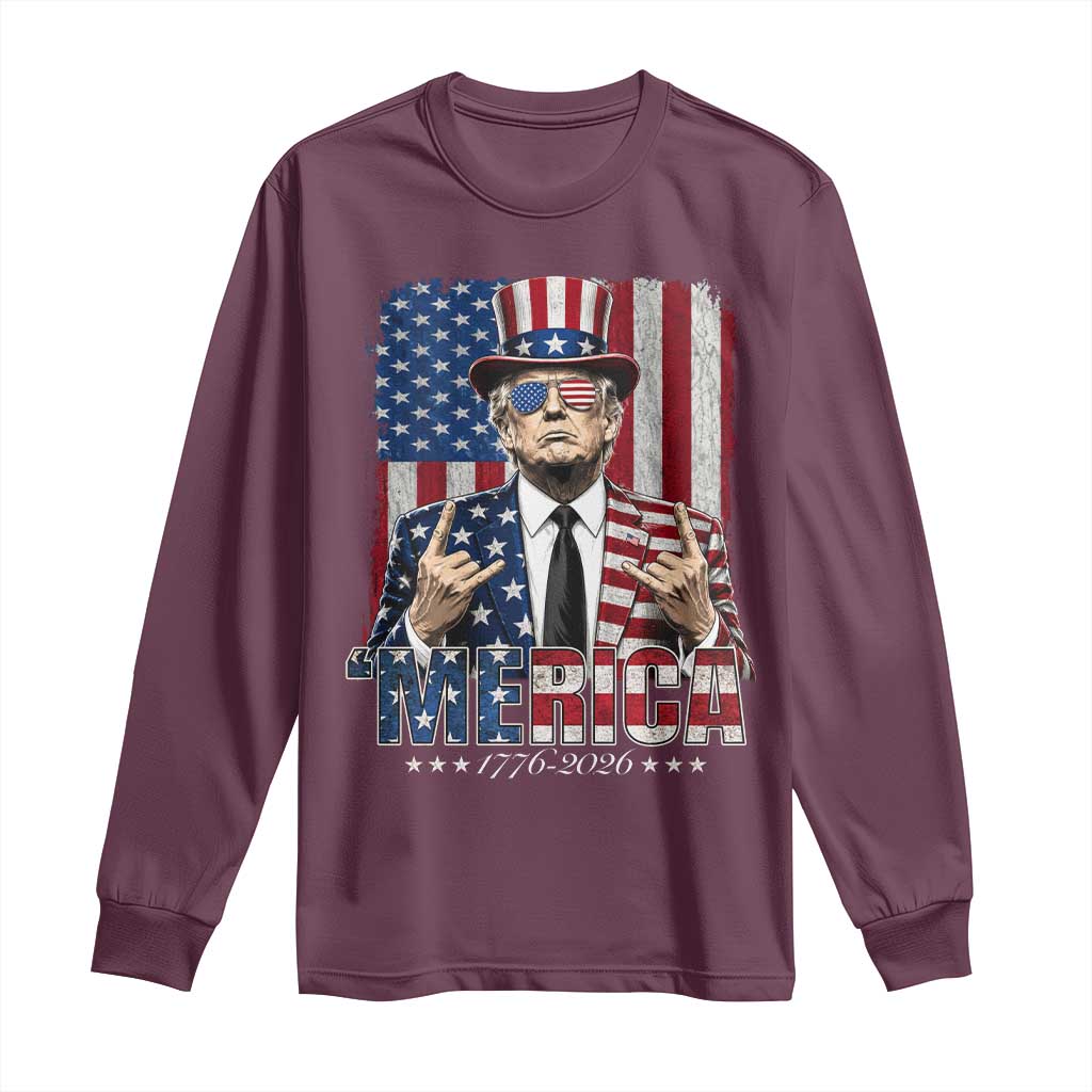 The Nations Leader US 250th Anniversary Long Sleeve Shirt Funny 4th of July 1776 2026