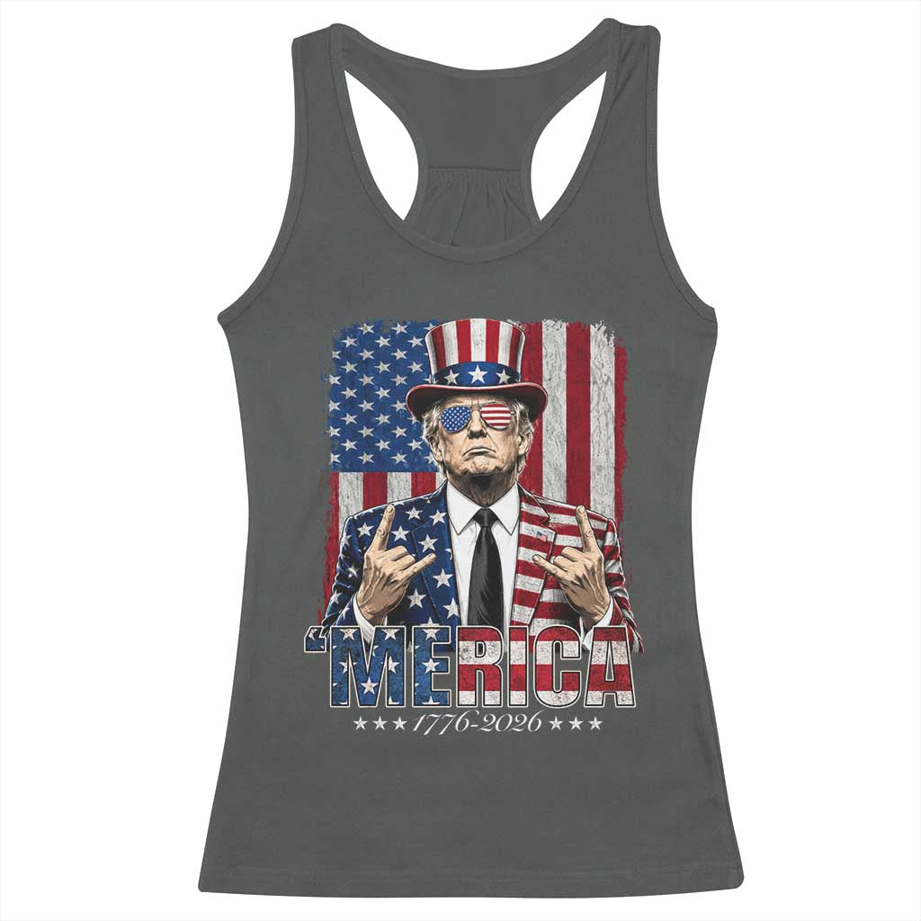 The Nations Leader US 250th Anniversary Racerback Tank Top Funny 4th of July 1776 2026