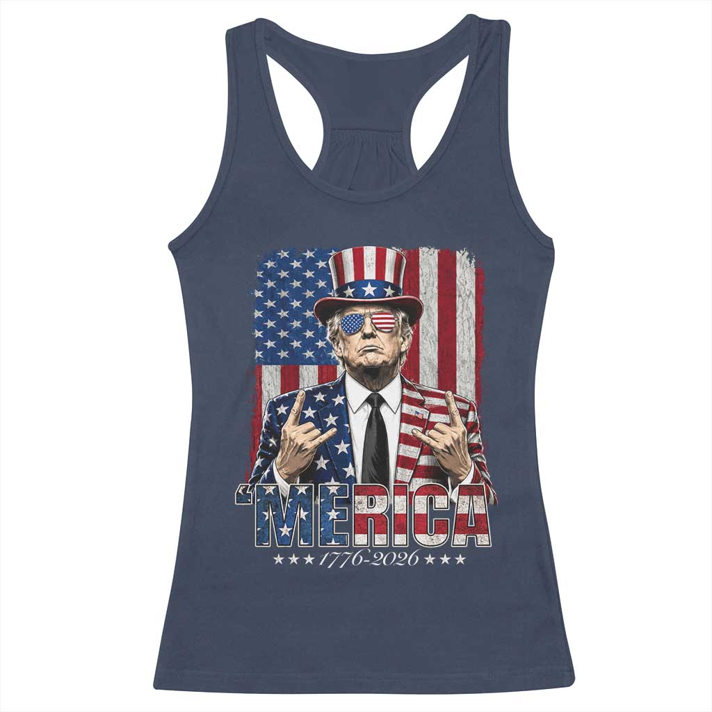 The Nations Leader US 250th Anniversary Racerback Tank Top Funny 4th of July 1776 2026