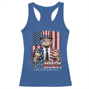 The Nations Leader US 250th Anniversary Racerback Tank Top Funny 4th of July 1776 2026