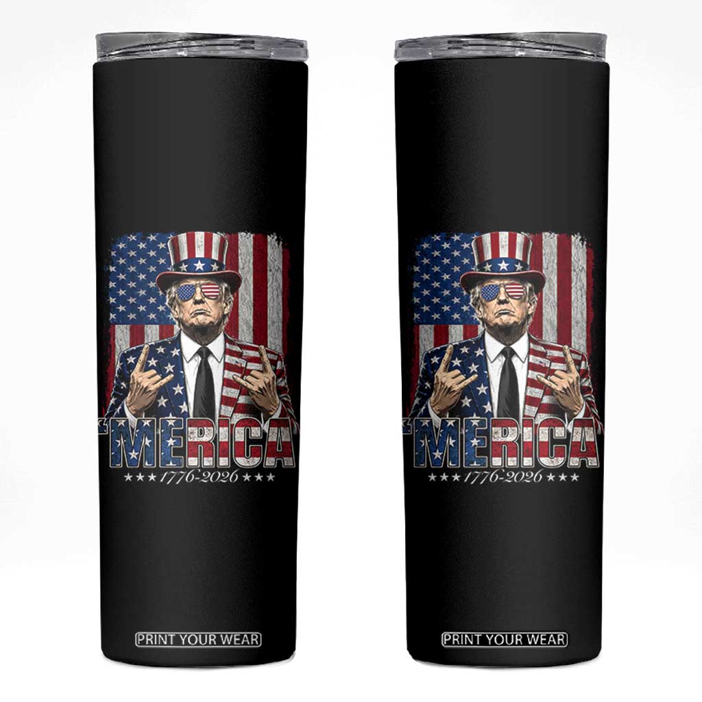 The Nations Leader US 250th Anniversary Skinny Tumbler Funny 4th of July 1776 2026