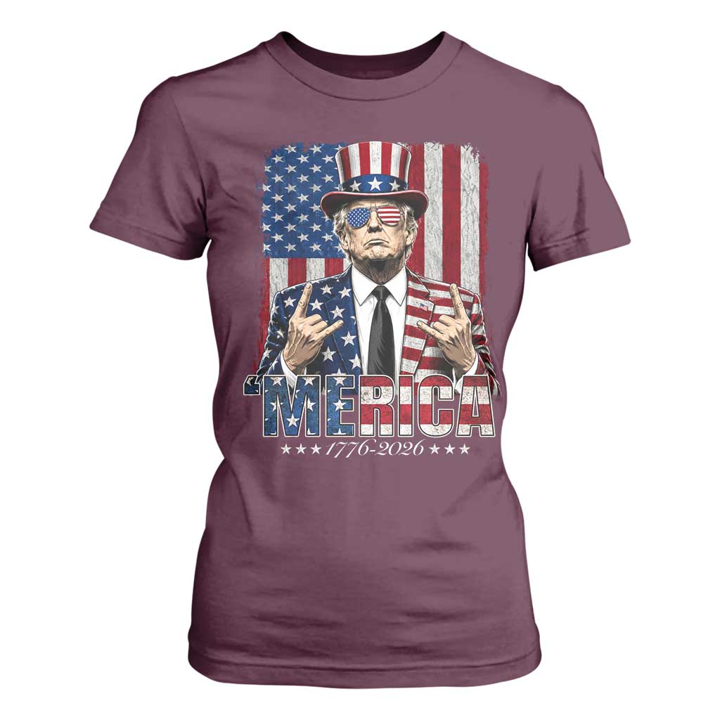 The Nations Leader US 250th Anniversary T Shirt For Women Funny 4th of July 1776 2026