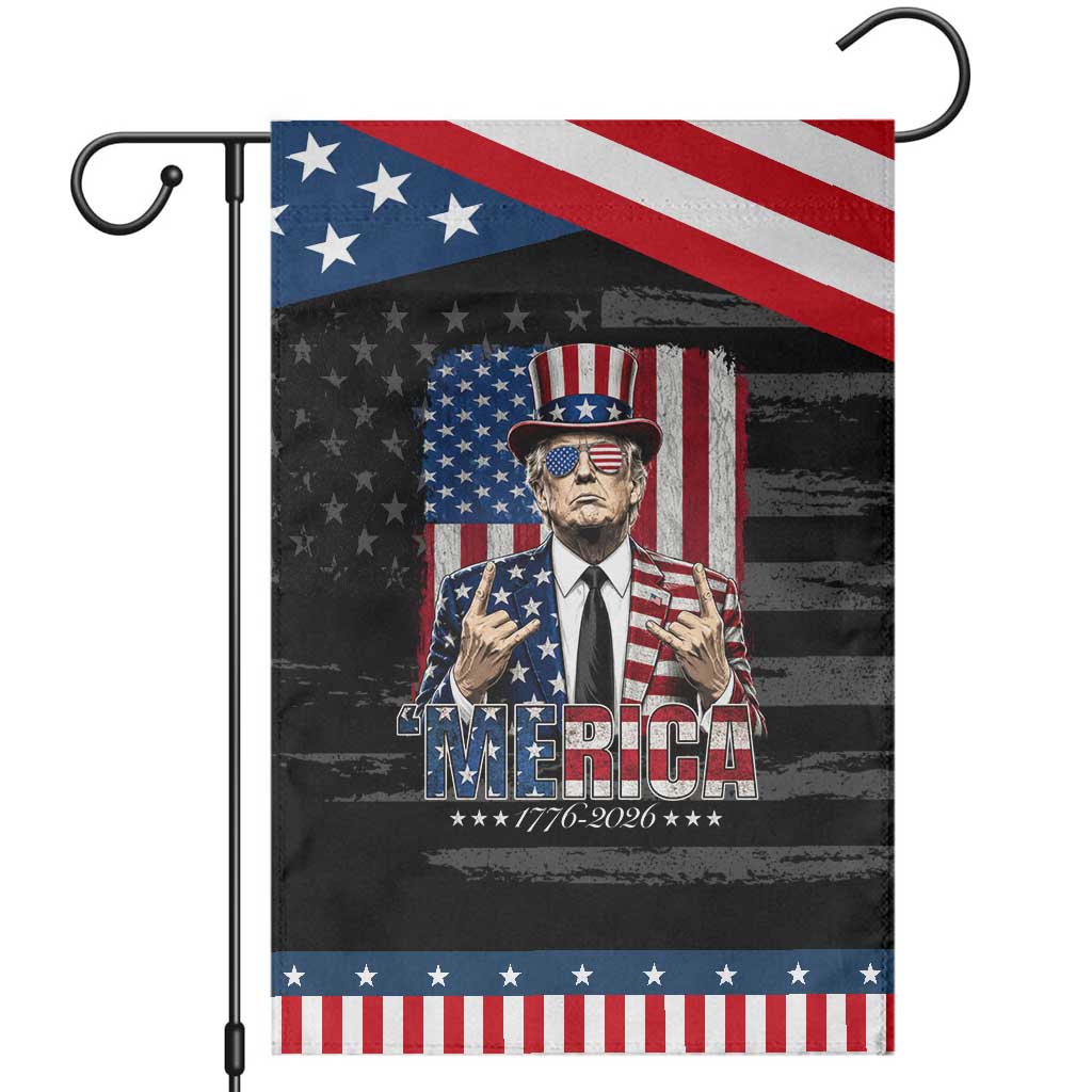 The Nations Leader US 250th Anniversary Patriotic Garden Flag Funny 4th of July 1776 2026
