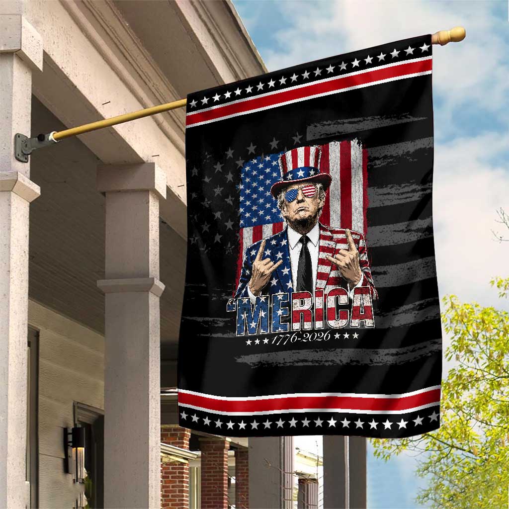 The Nations Leader US 250th Anniversary Patriotic Garden Flag Funny 4th of July 1776 2026