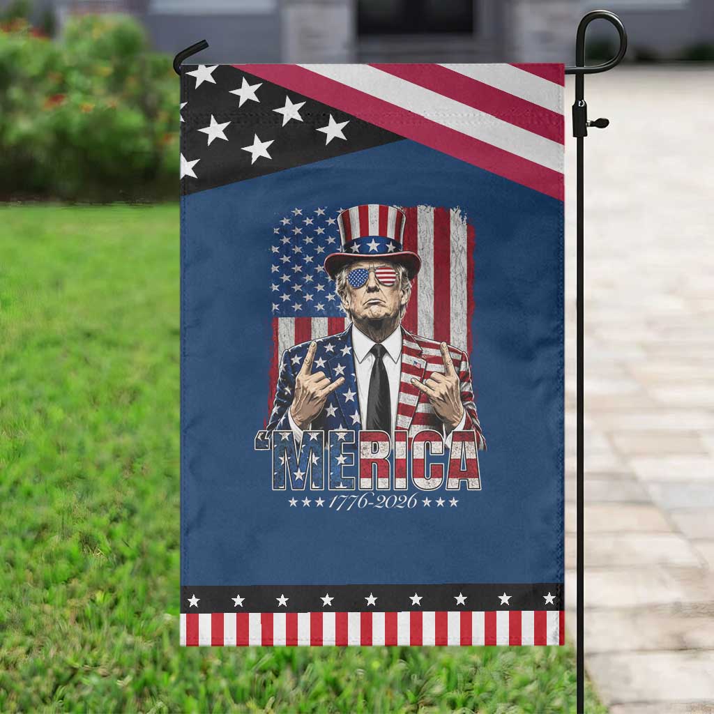 The Nations Leader US 250th Anniversary Patriotic Garden Flag Funny 4th of July 1776 2026